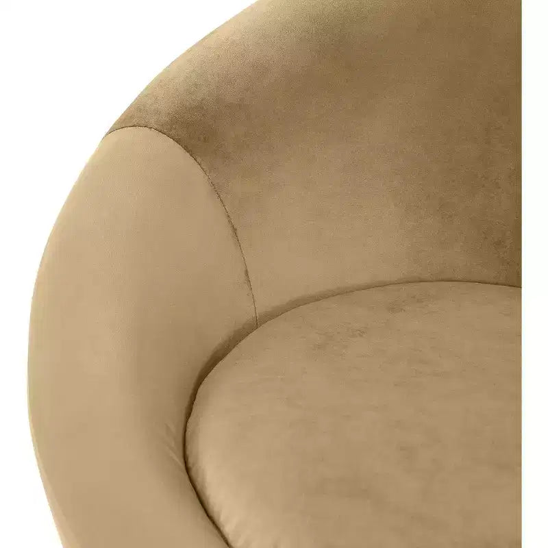 Fauteuil d'appoint en velours avec cadre en bois