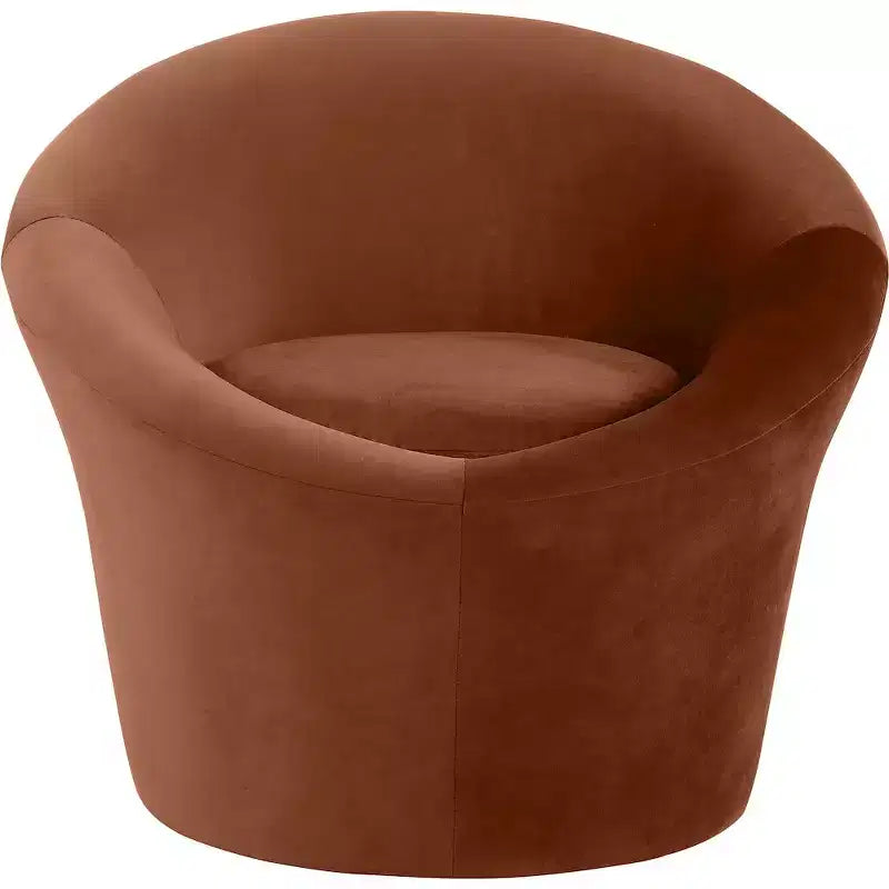 Fauteuil d'appoint en velours avec cadre en bois