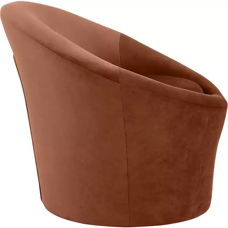 Fauteuil d'appoint en velours avec cadre en bois