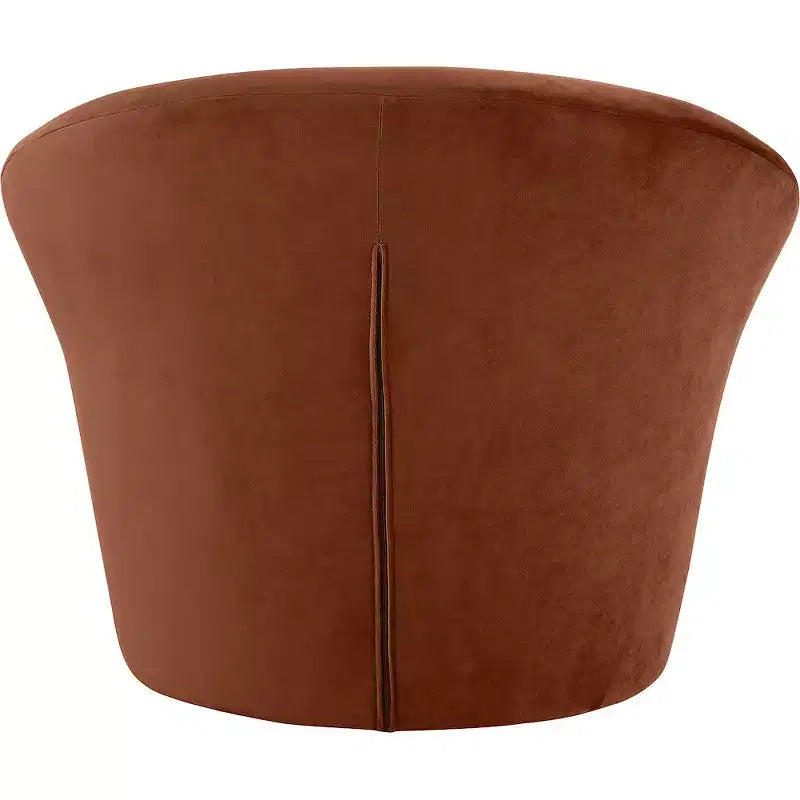 Fauteuil d'appoint en velours avec cadre en bois