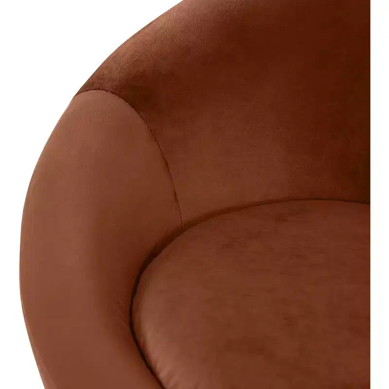 Fauteuil d'appoint en velours avec cadre en bois