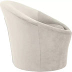 Fauteuil d'appoint en velours avec cadre en bois