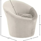 Fauteuil d'appoint en velours avec cadre en bois