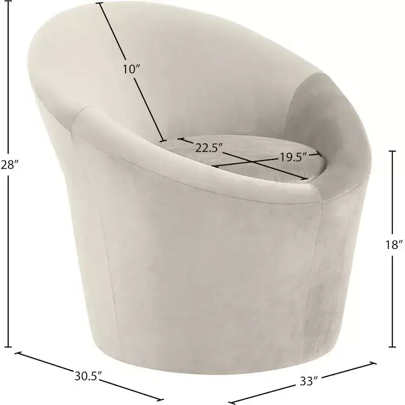 Fauteuil d'appoint en velours avec cadre en bois