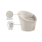 Fauteuil d'appoint en velours avec cadre en bois