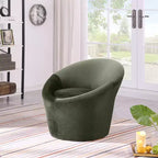 Fauteuil d'appoint en velours avec cadre en bois