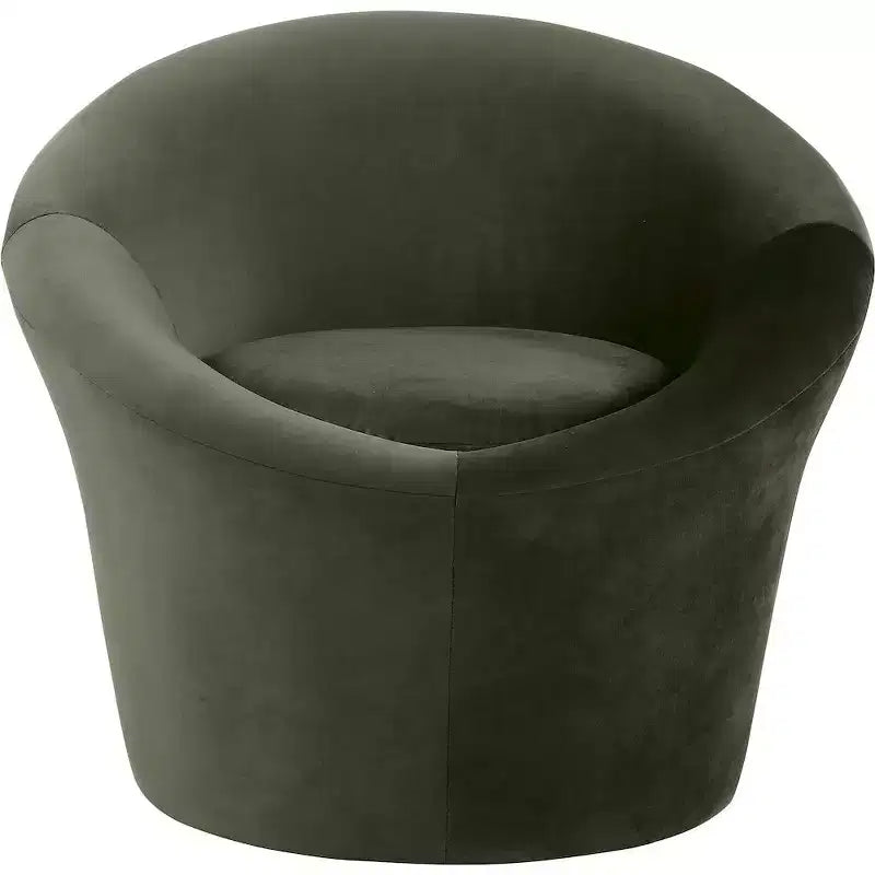 Fauteuil d'appoint en velours avec cadre en bois