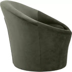 Fauteuil d'appoint en velours avec cadre en bois