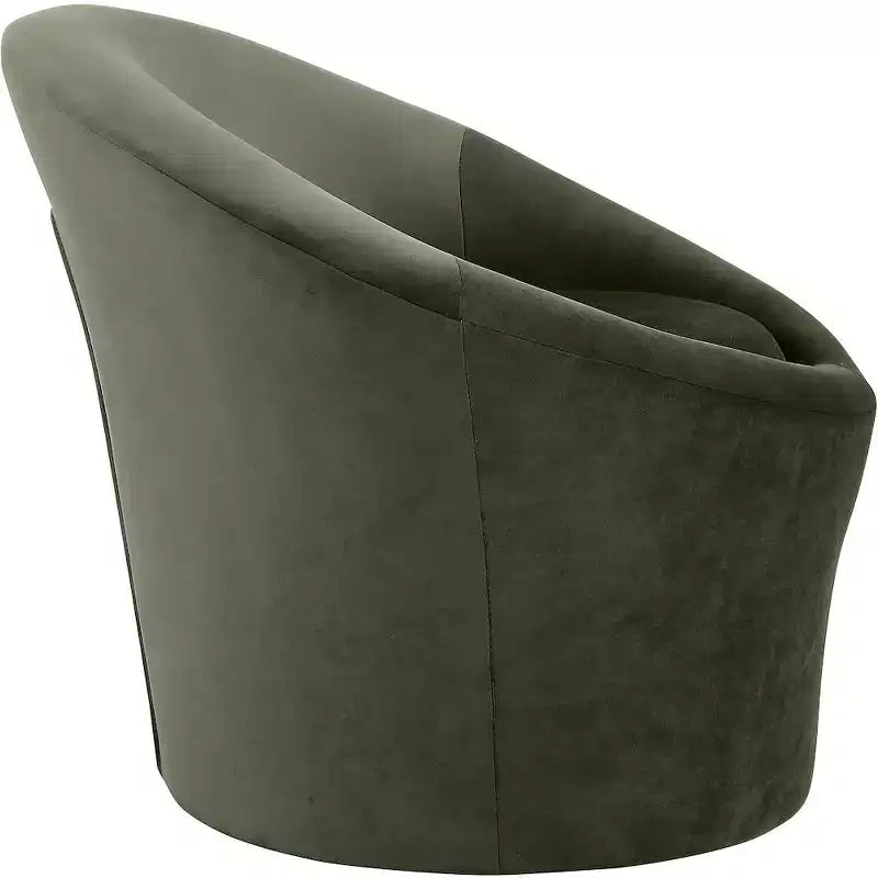 Fauteuil d'appoint en velours avec cadre en bois