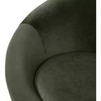 Fauteuil d'appoint en velours avec cadre en bois