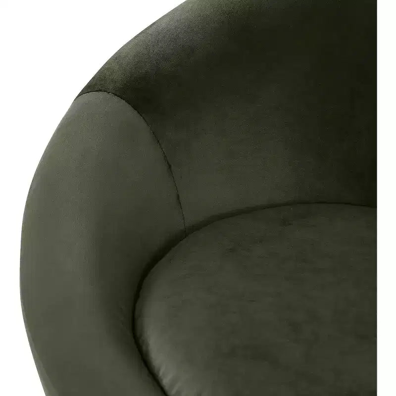 Fauteuil d'appoint en velours avec cadre en bois