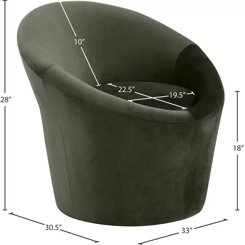 Fauteuil d'appoint en velours avec cadre en bois