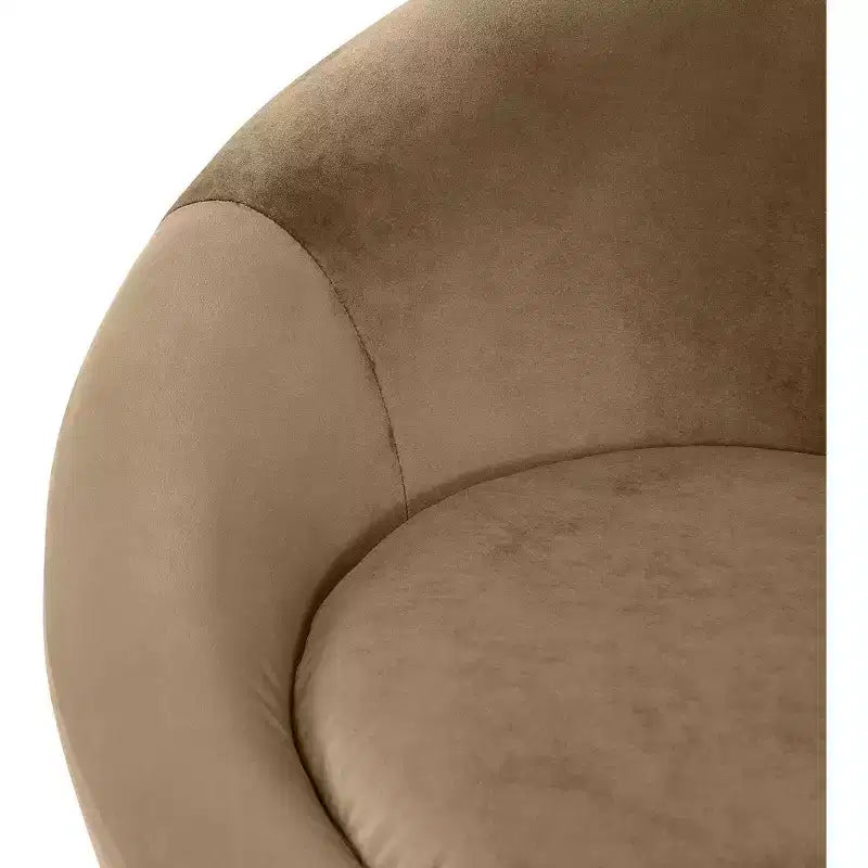 Fauteuil d'appoint en velours avec cadre en bois