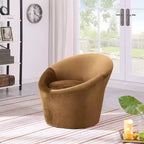 Fauteuil d'appoint en velours avec cadre en bois