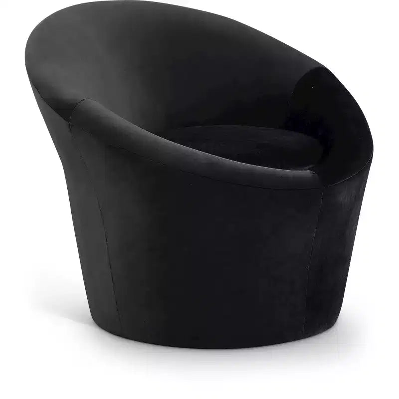 Fauteuil d'appoint en velours avec cadre en bois