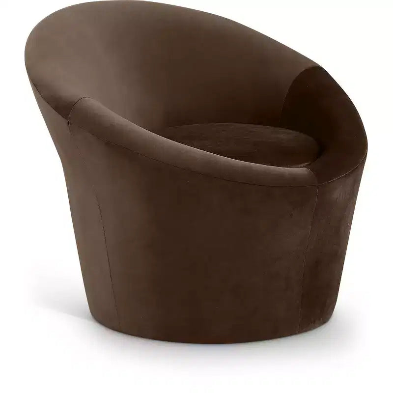 Fauteuil d'appoint en velours avec cadre en bois