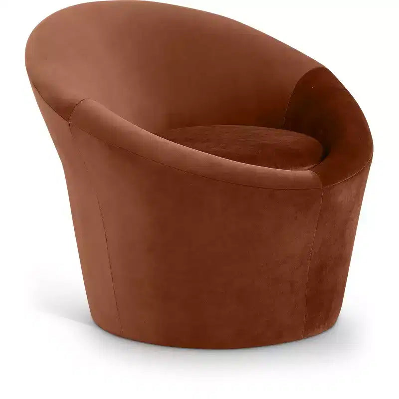 Fauteuil d'appoint en velours avec cadre en bois