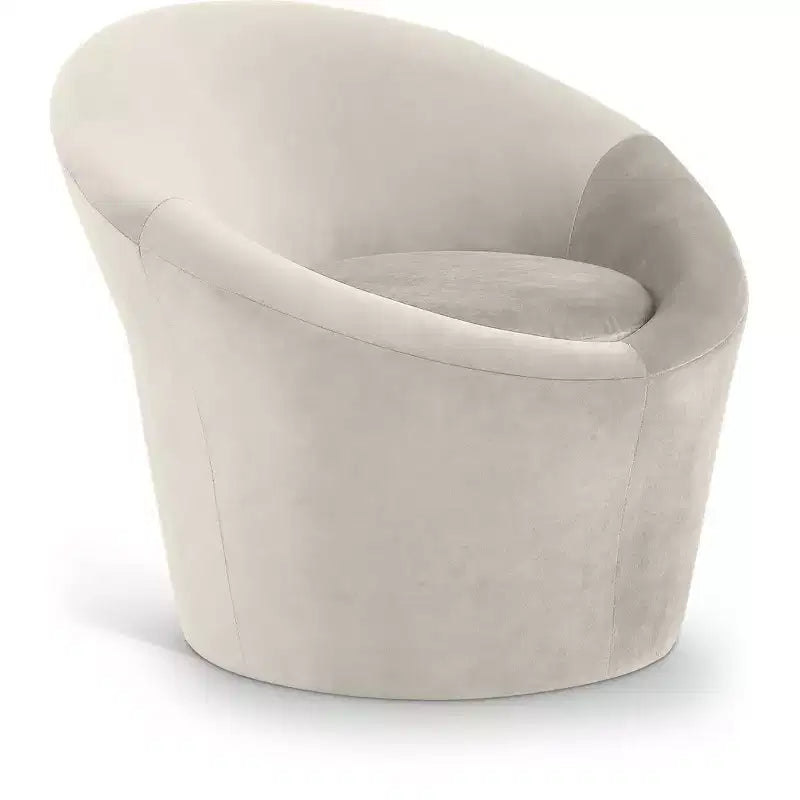 Fauteuil d'appoint en velours avec cadre en bois