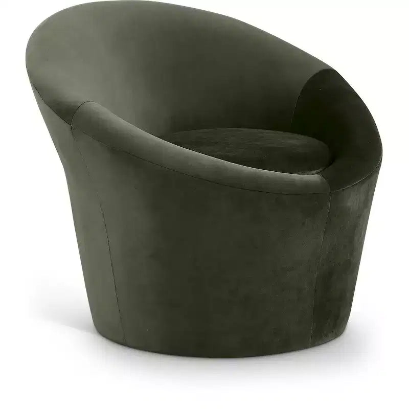 Fauteuil d'appoint en velours avec cadre en bois