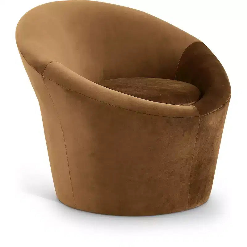Fauteuil d'appoint en velours avec cadre en bois