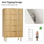 Commode en bois à 5 tiroirs larges