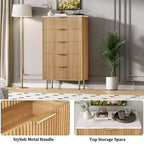 Commode en bois à 5 tiroirs larges