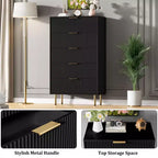 Commode en bois à 5 tiroirs larges