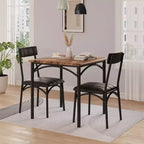 Ensemble table et chaises de salle à manger 2 personnes avec chaises rembourrées