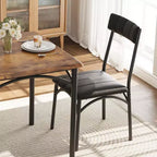 Ensemble table et chaises de salle à manger 2 personnes avec chaises rembourrées