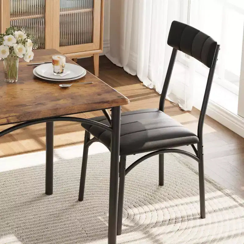 Ensemble table et chaises de salle à manger 2 personnes avec chaises rembourrées