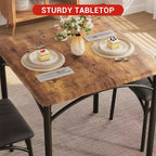 Ensemble table et chaises de salle à manger 2 personnes avec chaises rembourrées