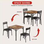Ensemble table et chaises de salle à manger 2 personnes avec chaises rembourrées