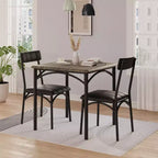 Ensemble table et chaises de salle à manger 2 personnes avec chaises rembourrées