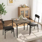 Ensemble table et chaises de salle à manger 2 personnes avec chaises rembourrées