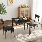 Ensemble table et chaises de salle à manger 2 personnes avec chaises rembourrées