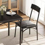 Ensemble table et chaises de salle à manger 2 personnes avec chaises rembourrées