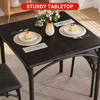 Ensemble table et chaises de salle à manger 2 personnes avec chaises rembourrées