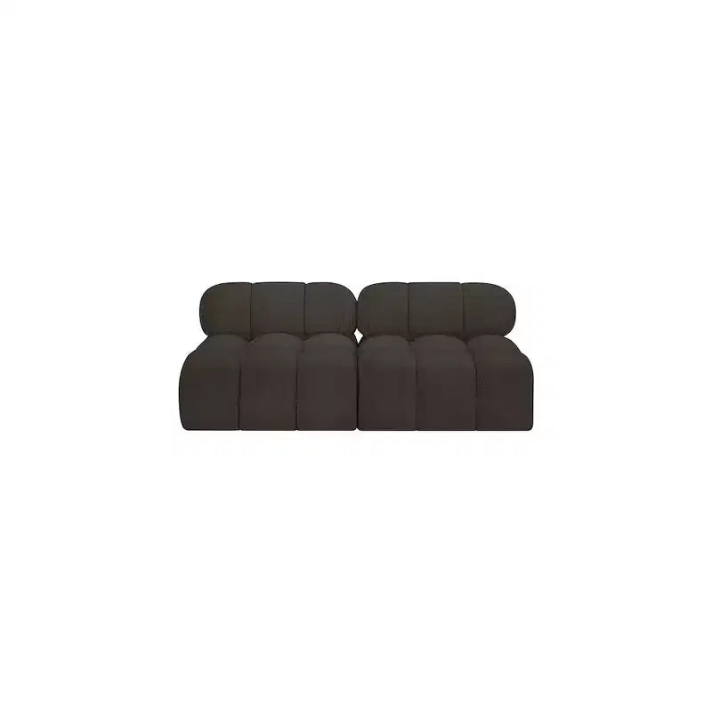 Canapé modulable en tissu bouclette