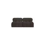 Canapé modulable en tissu bouclette