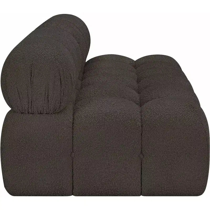 Canapé modulable en tissu bouclette