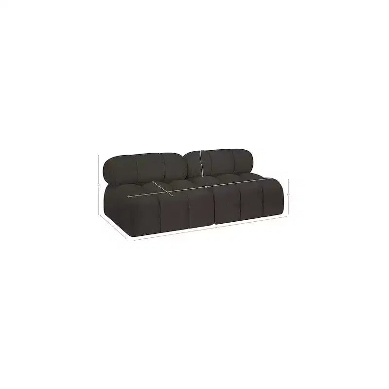 Canapé modulable en tissu bouclette