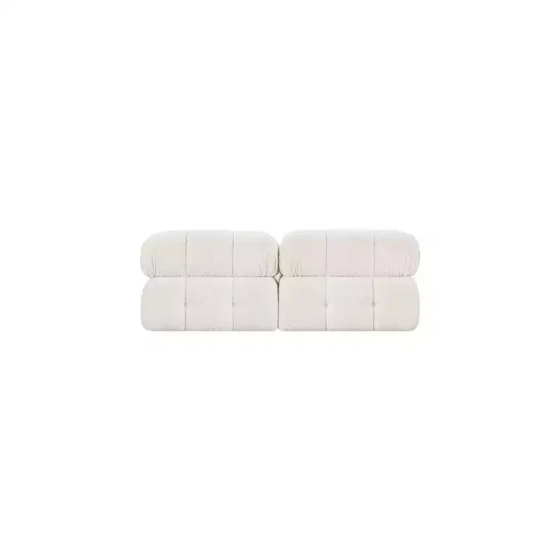Canapé modulable en tissu bouclette