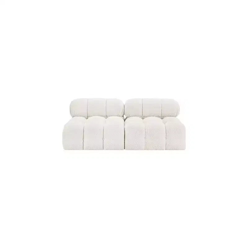 Canapé modulable en tissu bouclette