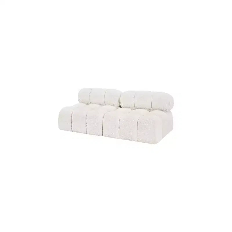 Canapé modulable en tissu bouclette