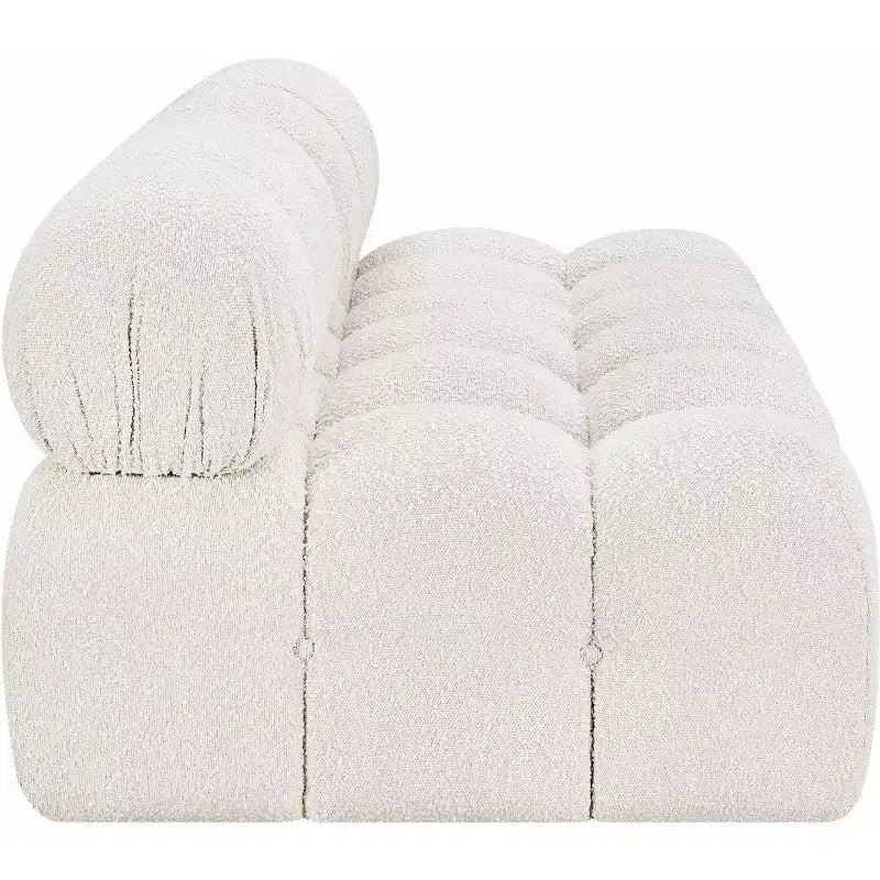 Canapé modulable en tissu bouclette