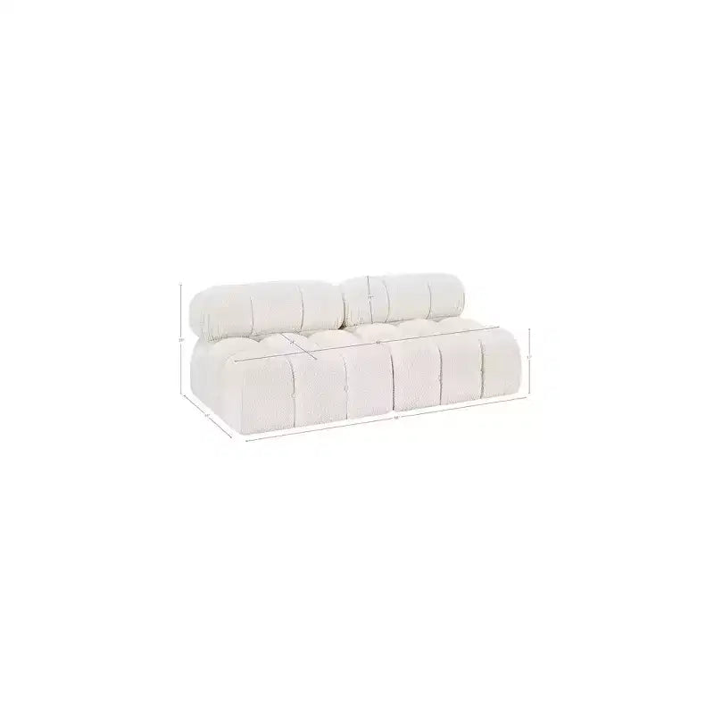 Canapé modulable en tissu bouclette