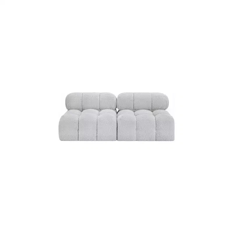 Canapé modulable en tissu bouclette