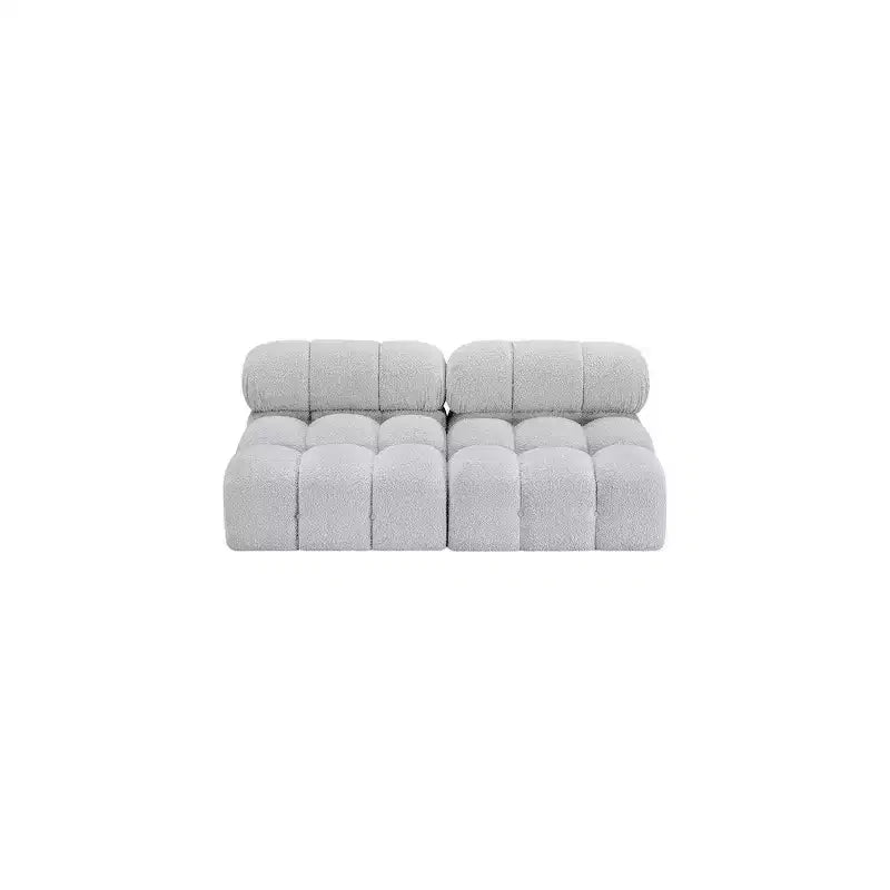 Canapé modulable en tissu bouclette