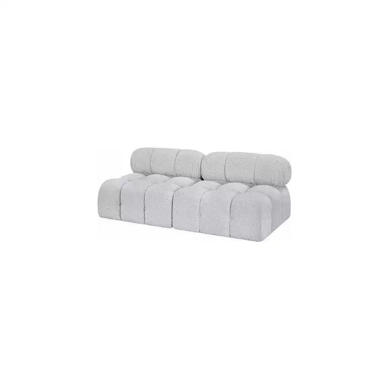 Canapé modulable en tissu bouclette