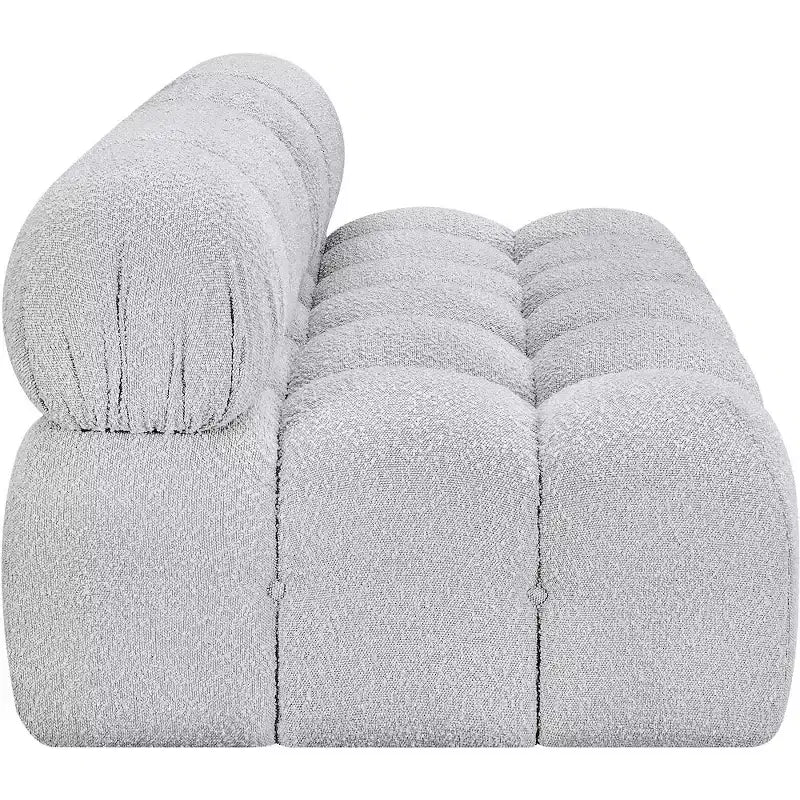Canapé modulable en tissu bouclette
